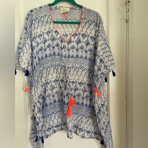 Z & L Europe Beach Coverup with Tassles